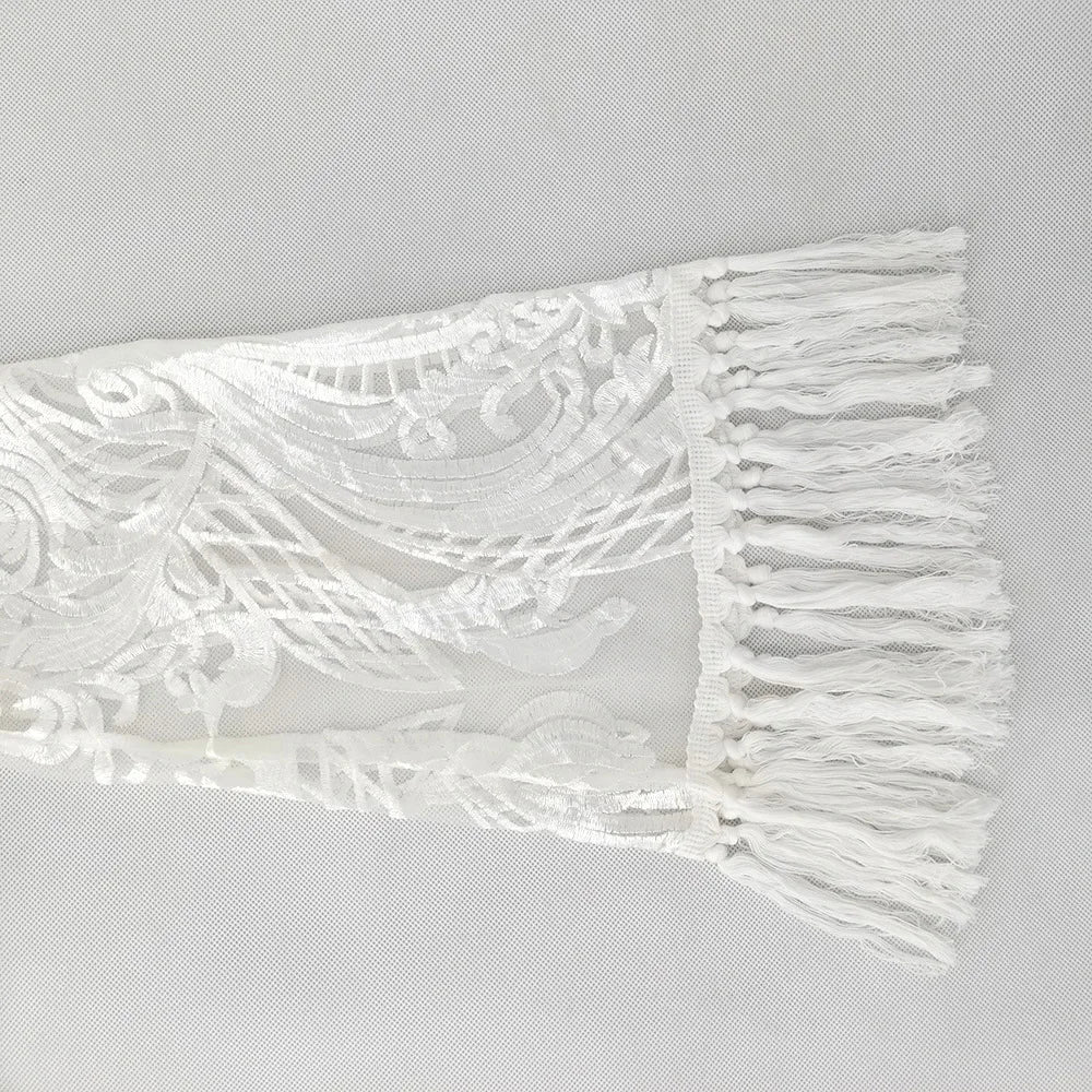 Elegant Long Dresses for Women Banquet Evening Dress Lace Embroidery Fringe Sexy Dress Vintage Wedding Party Prom Robe Vestidos