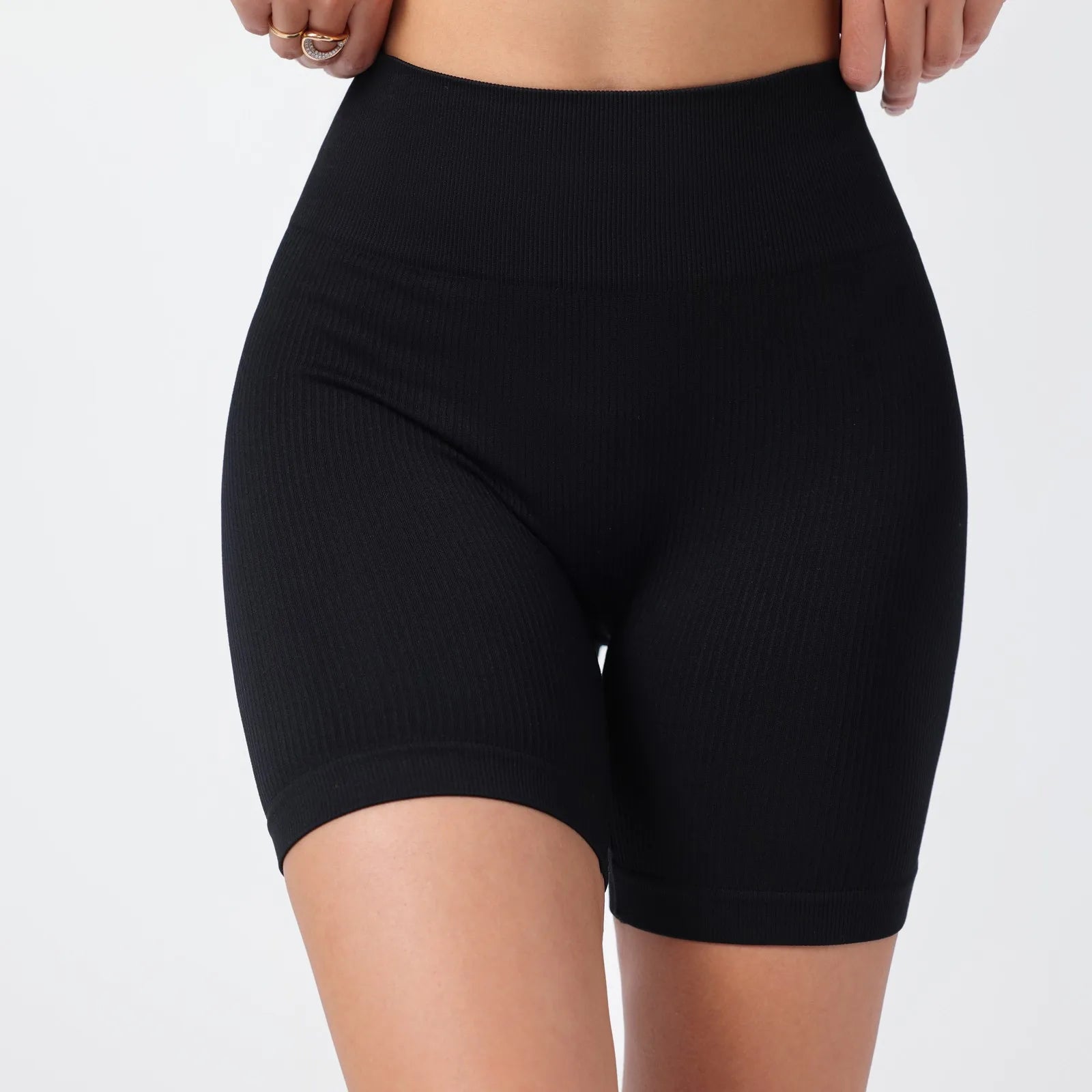 Women's Summer Loose Solid Color Yoga Pants Comfy Workout Pants Slim Female High Elastic Waist Skinny Yoga Running Sporty Shorts