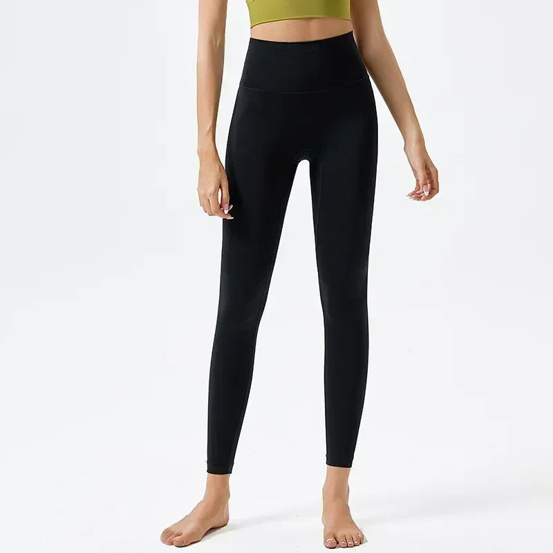 Yoga Pants No Embarrassment Line Sports Fitness Pants Tight Peach Lift Hip High Waist Nude Yoga Leggings