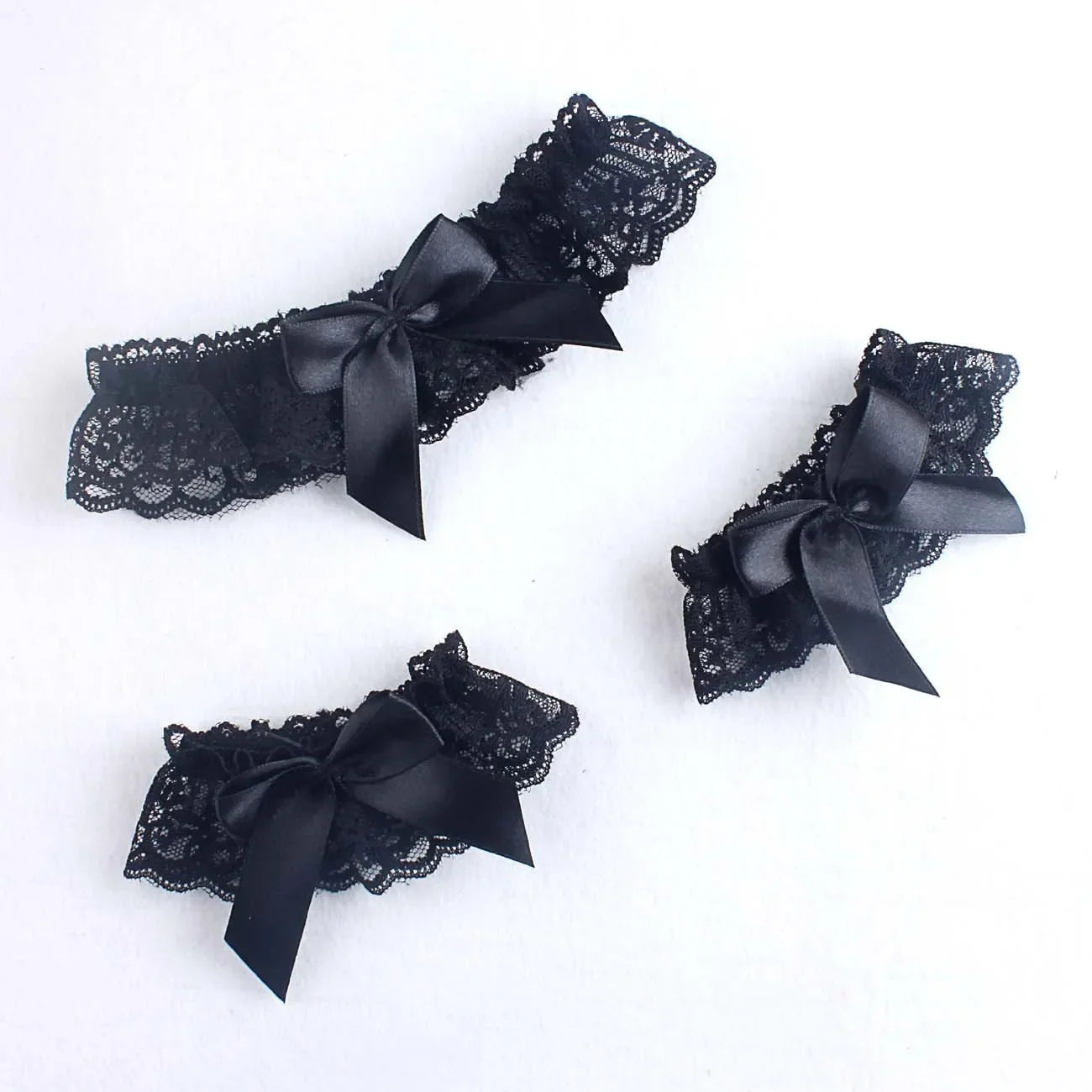 Women Sexy Bow Lace Choker Necklaces Torques Collar Floral Bowknot Wedding Party Cosplay Lolita Fashion Girls Elastic Neck Ring