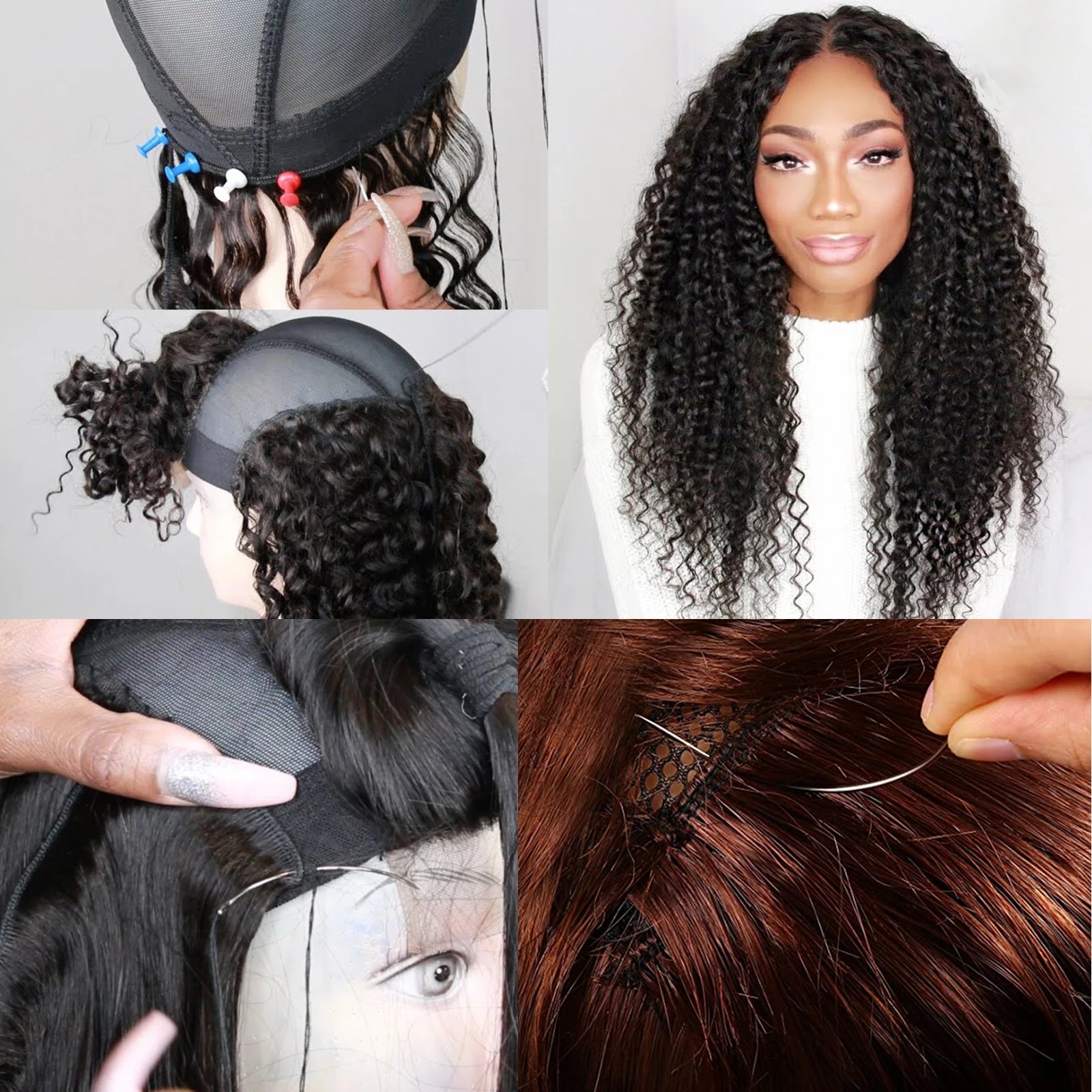 Thick Black Weaving Thread 100% Polyester for Making Wig Sewing Hair Weft Hair Extension Sewing Thread for Women