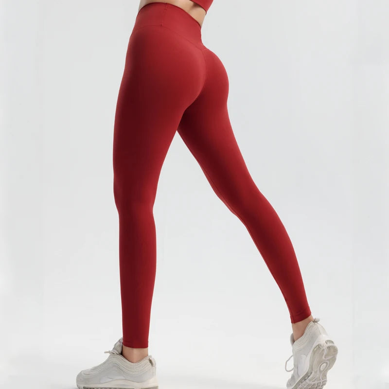Solid Color Yoga Pants Pants Women's Gym Pants Quick Dry Breathable Leggings Outdoor Cycling Pants