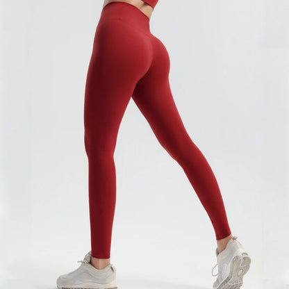 Solid Color Yoga Pants Pants Women's Gym Pants Quick Dry Breathable Leggings Outdoor Cycling Pants