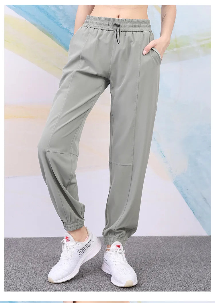 Women Yoga Training Pants Sports Trousers Exercise Fitness High Waist Sportswear Running Jogging Pants Workout Yoga Sweatpants