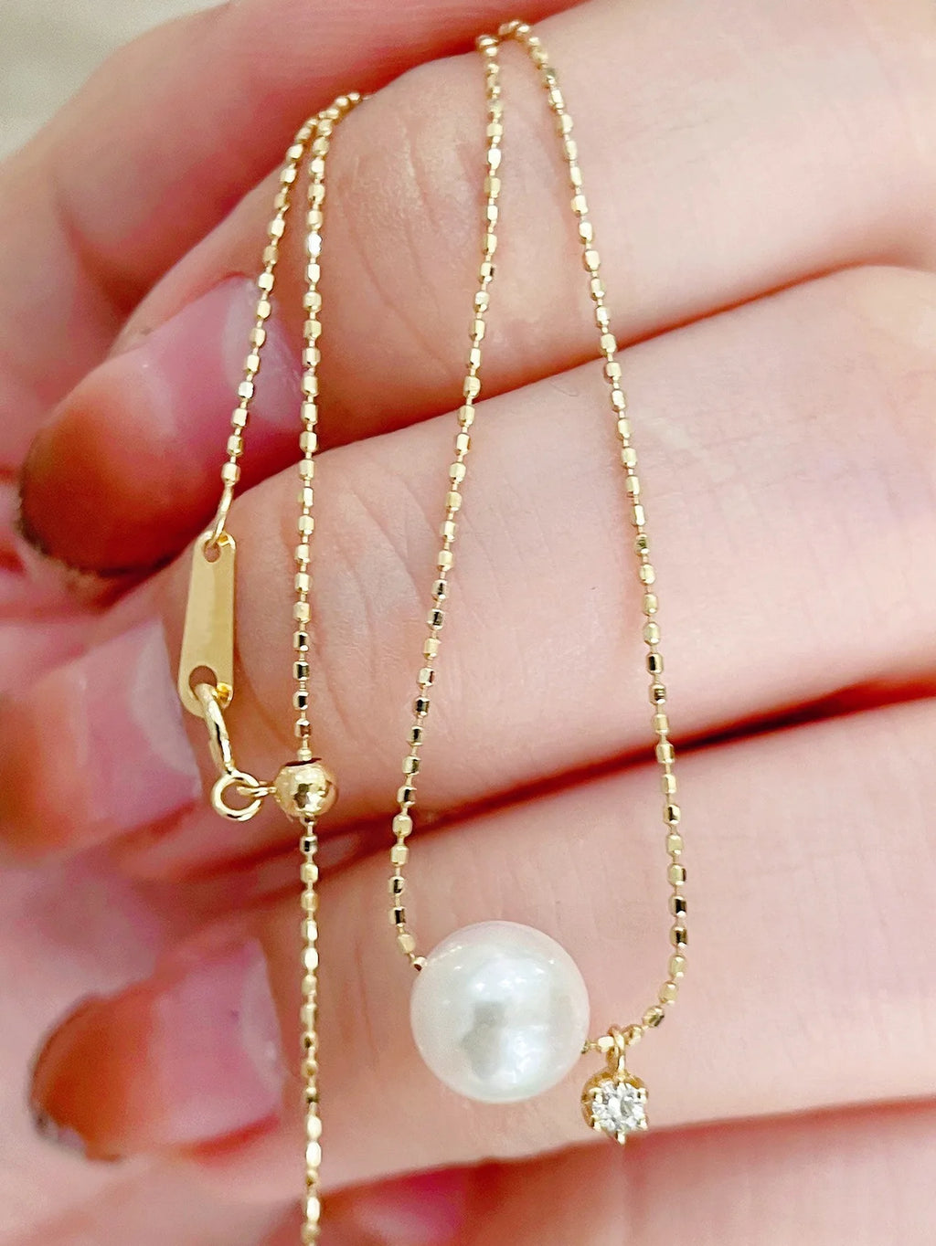 Red S925 pure silver pearl necklace for women, light luxury, fashionable, niche design, daily commuting, wearing, party