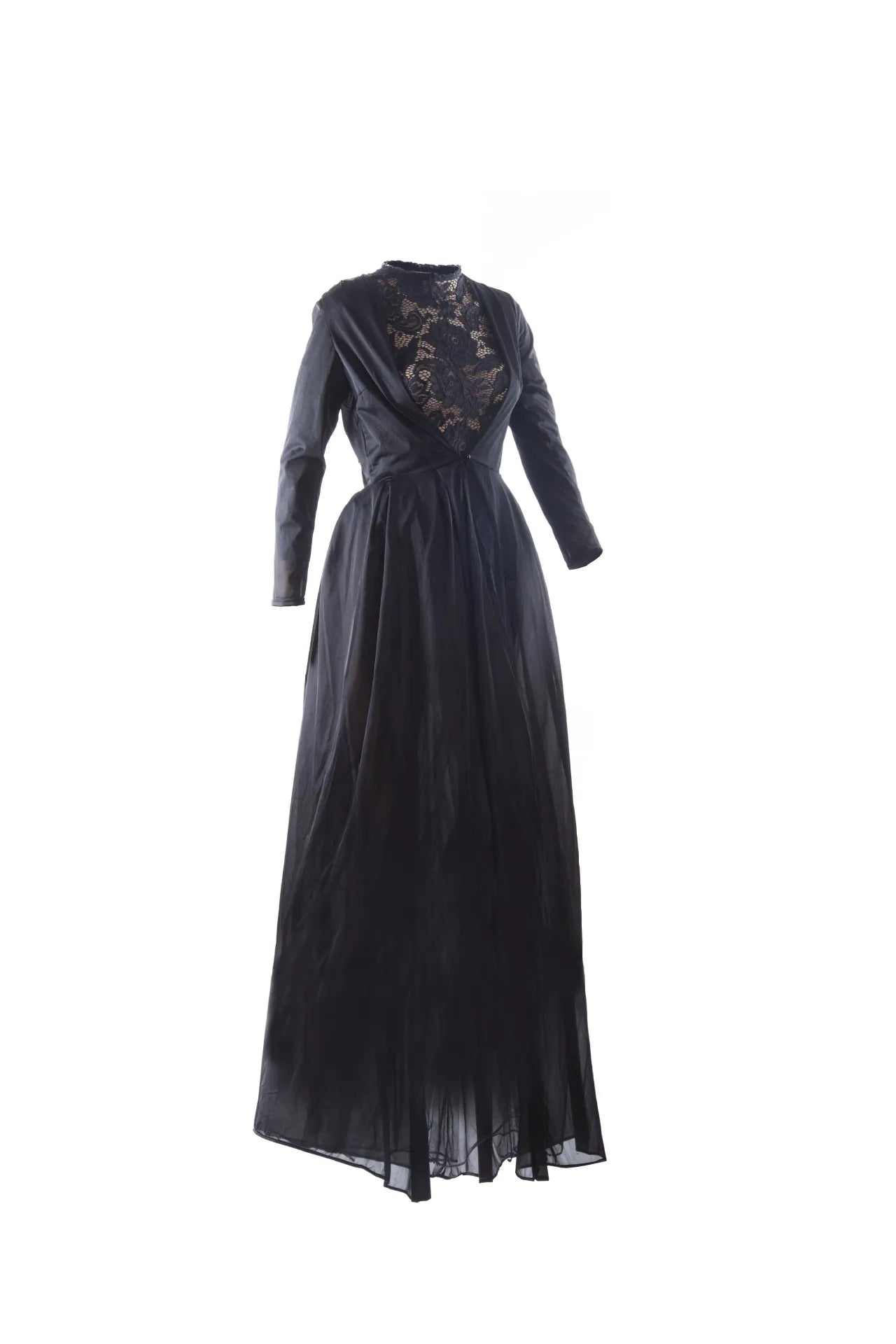 Women Sexy Dress Two Piece Sets Lace Hollow Out Spliced Long Dresses Full Sleeve Tight Waist Gown Evening Vestidos Party Prom