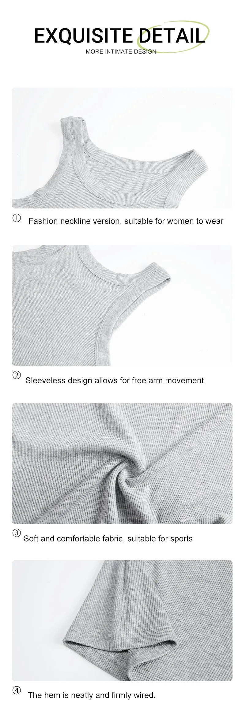 Camisole Tank Soft Top For Women Summer Outfits Tight And Sexy Tank Top Knitted Bottom Shirt And Sleeveless Top For Outerwear