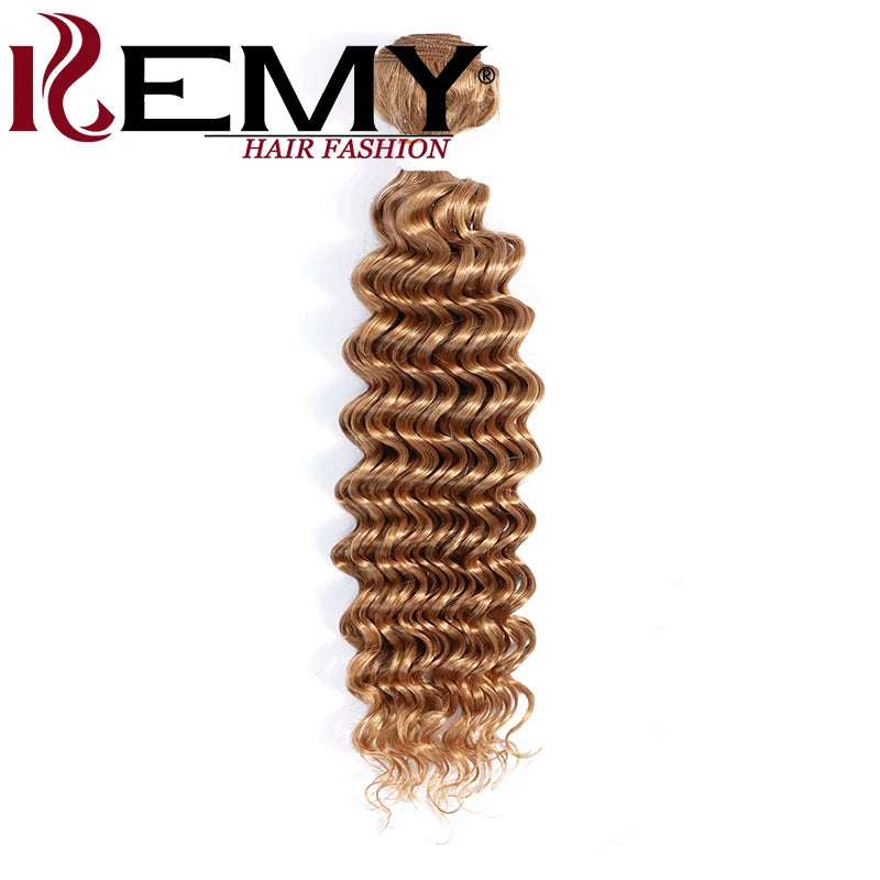 Body Wave Human Hair Bundles Honey Blonde Colored Human Hair Weave Bundles Brazilian Remy Hair Bundle Deals 1 PC KEMY HAIR