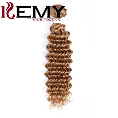 Body Wave Human Hair Bundles Honey Blonde Colored Human Hair Weave Bundles Brazilian Remy Hair Bundle Deals 1 PC KEMY HAIR