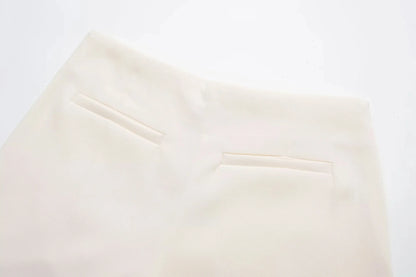 TRAF Women's Skort High Waist Brown Skirt Pants Stylish Summer Pink Black Mini Skirt Shorts Asymmetric Casual Off White Skort