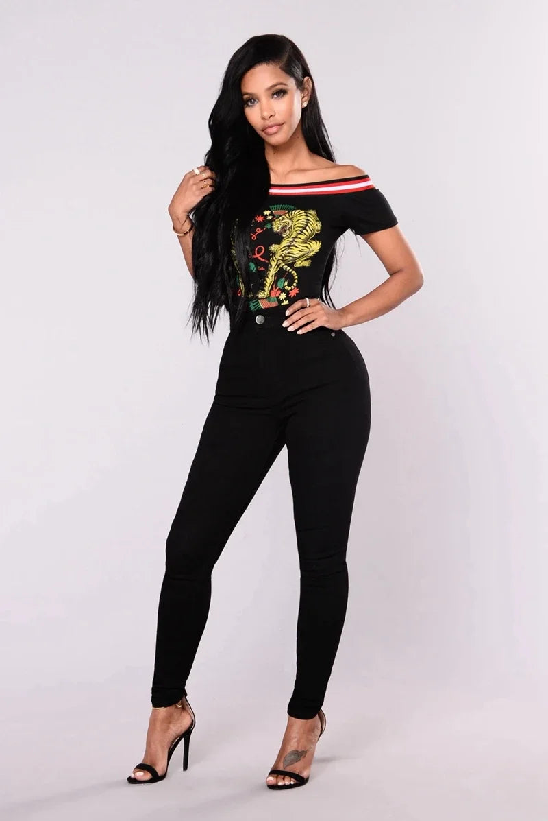 Slim Jeans for Women Skinny High Waist Trousers Jeans Women Black Denim Pencil Pants Stretch Women Jeans Pants Calca Jeans