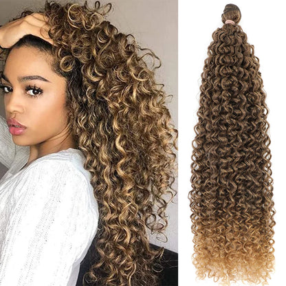 Synthetic Curly Hair Bundles Water Wave Hair Weave  Hair Extensions High Quality Weaving heat Temperature Hair