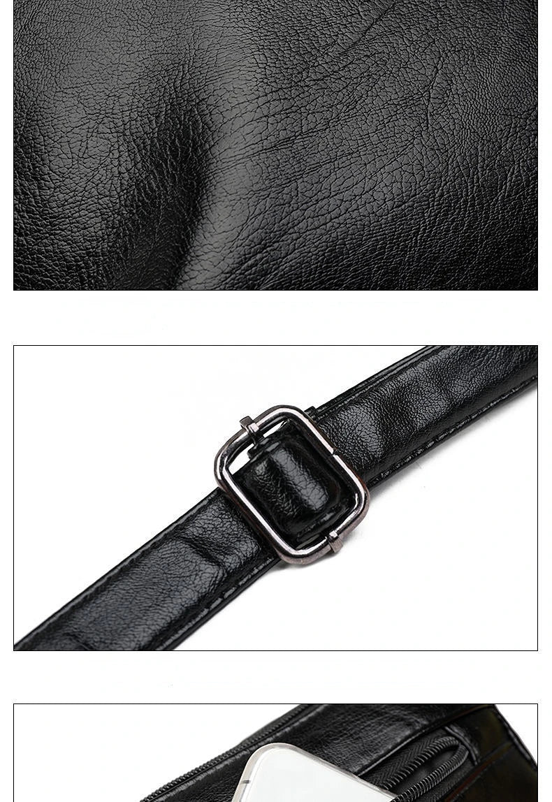 Women Mother Bag Middle-aged Elderly Shoulder Messenger Crossbody Bag Purses Handbags Bolsa 3 Zippers Luxury Design