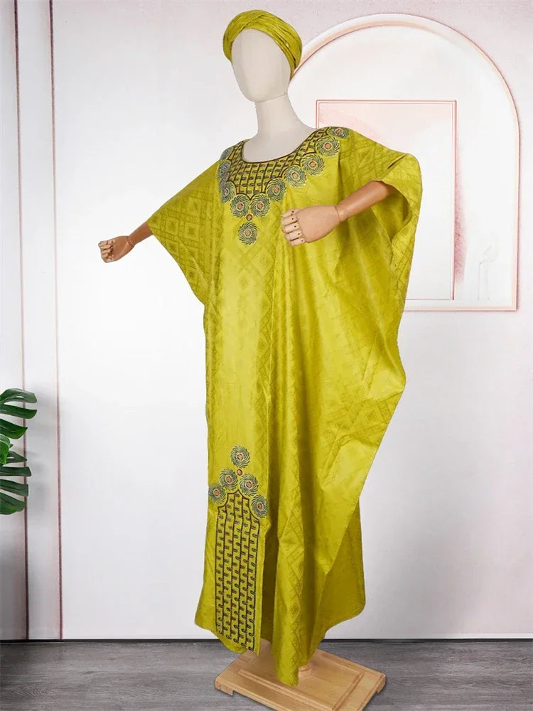 Wedding Party Traditional Dresses For Women African Dashiki Bazin Long Robe Dubai Hijab Abayas Elegant Evening Gowns Clothing