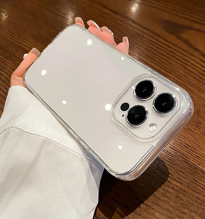 Luxury Shockproof Clear Bumper Cases For iPhone 16 15 14 13 12 11 Pro Max Plus Transparent Soft Acrylic Phone Cover Accessories