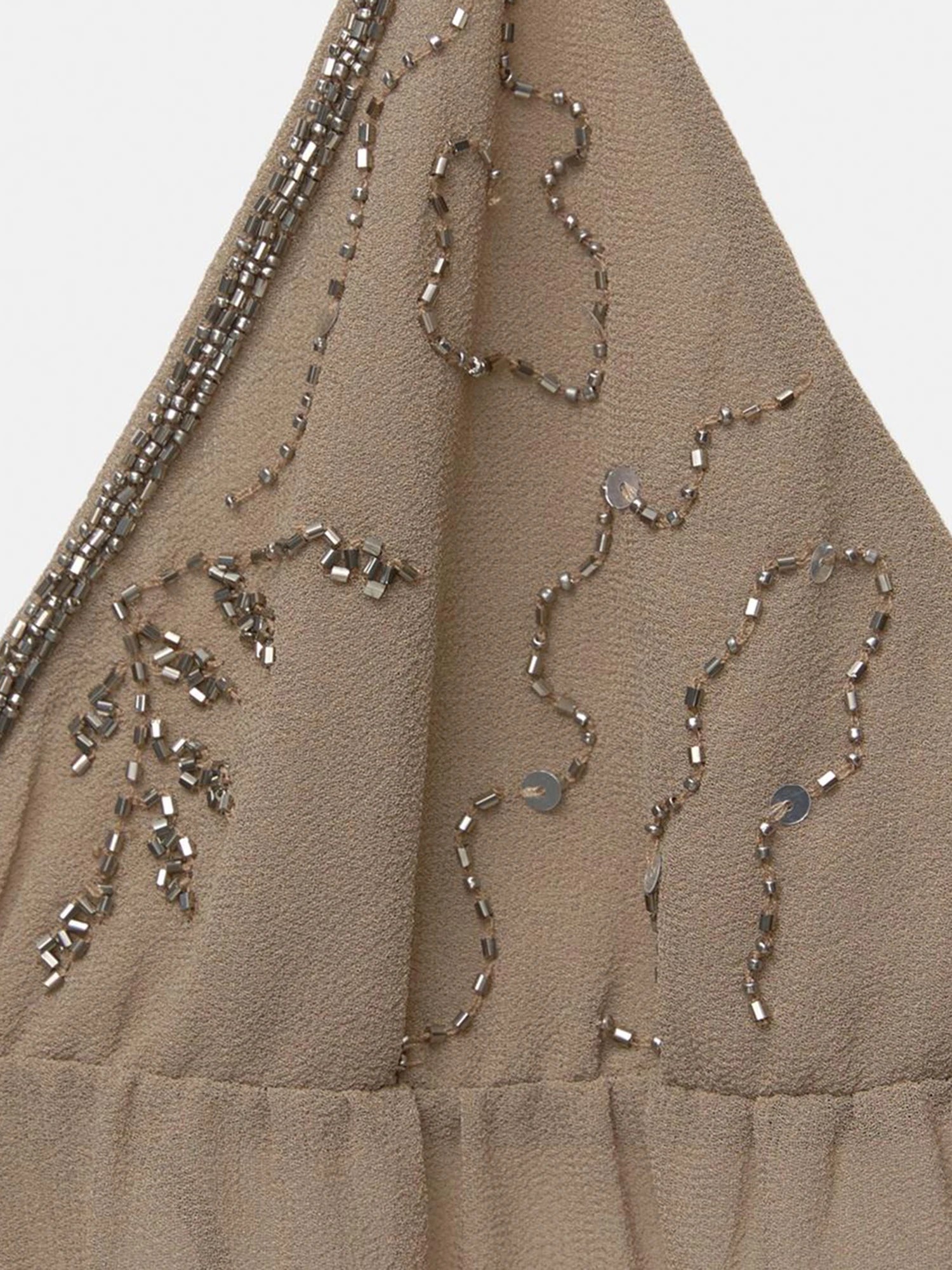 Women Halter Top Tie-Up Sleeveless Tops Shiny Beaded Summer Vest For Beach Vacation Summer Party Daily Wear Streetwear