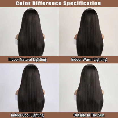 26Inch Colour Wig Long Straight Synthetic Wig for Women Fashion Wig for for Daily Halloween   Costume Party Cosplay ﻿