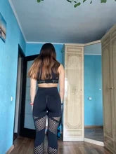 Yoga Pants High Waist Yoga Pants Sports Female Clothing Sexy Hollow Stripe Seamless Leggings Women Fitness Leggings Gym