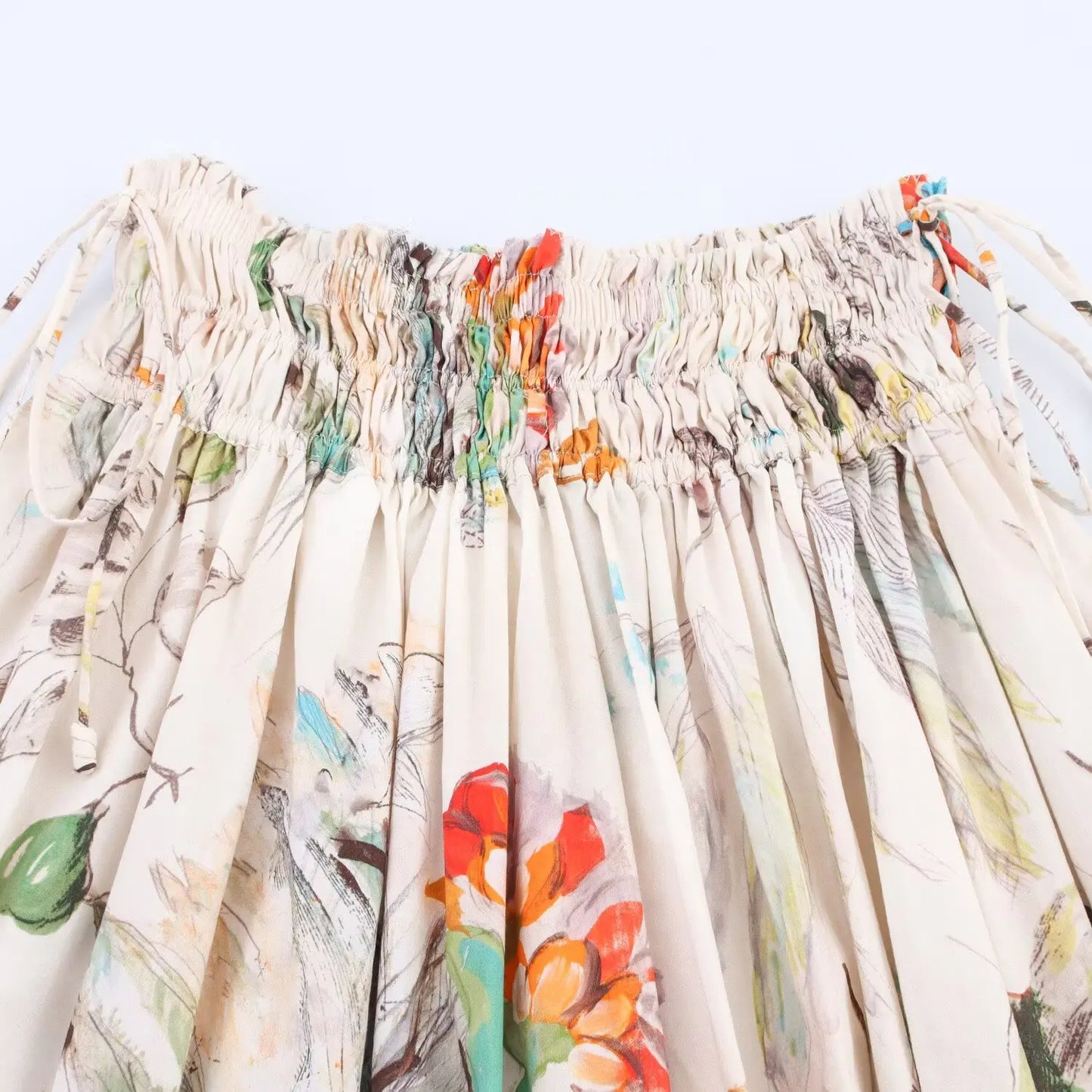 Skirts Summer Women's 2025 New Chic Printed High Waist Skirts Women's Summer Street Elegant Youth Holiday Skirt