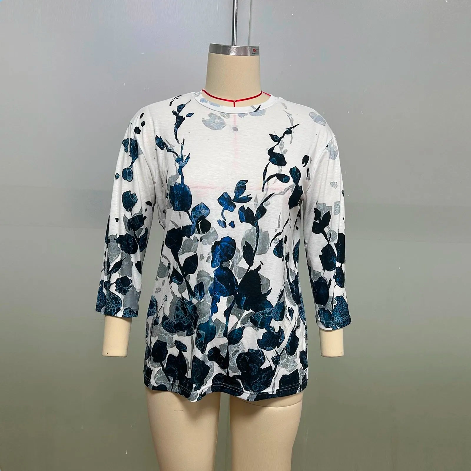 Women Summer Tops Round Neck Three Quarter Sleeve Comfortable Print T Shirt Blouse Women T Shirt muticolor t shirt tops