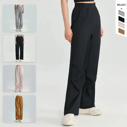 2025 Yoga Pants Women High-waisted Hip-lifting Dance Pants Flared Wide-leg Pants Sports Fitness Pants Summer