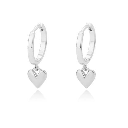 Heart Stainless Steel Earrings for Women Zircon Gold Color Hoop Earring Aesthetic Waterproof Ear Piercing Jewelry Accessories