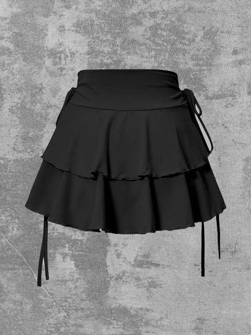 2025 New Solid Color Skirt Women Summer Fashion Outdoor Versatile High Waist Slim Fit Elastic Waist Short Skirt Goods In Stock