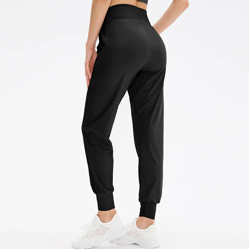 Women Loose Yoga Pants Running Sports Training Trousers with Pocket Casual Quick Dry Fitness Pants Thin for Spring Summer