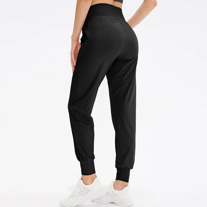 Women Loose Yoga Pants Running Sports Training Trousers with Pocket Casual Quick Dry Fitness Pants Thin for Spring Summer