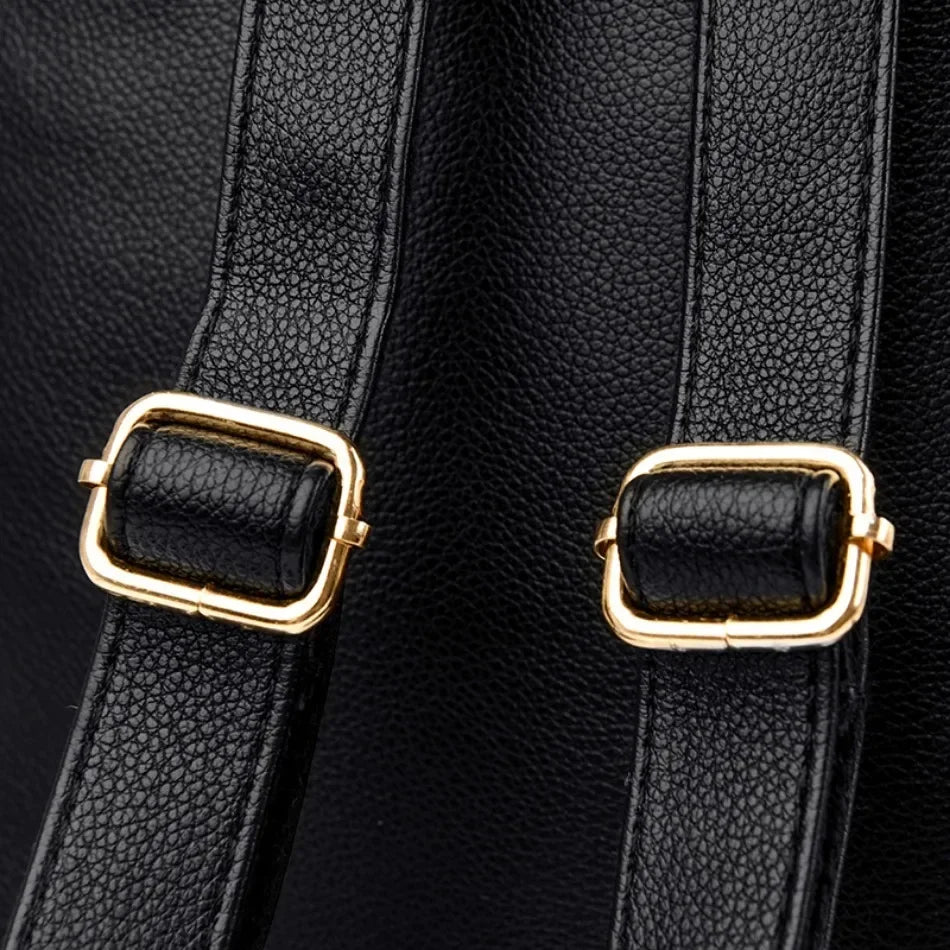 Women Large Capacity Backpack High Quality Leather Vintage Bags for Women School Bags Travel Rucksack Ladies Bookbag Knapsack