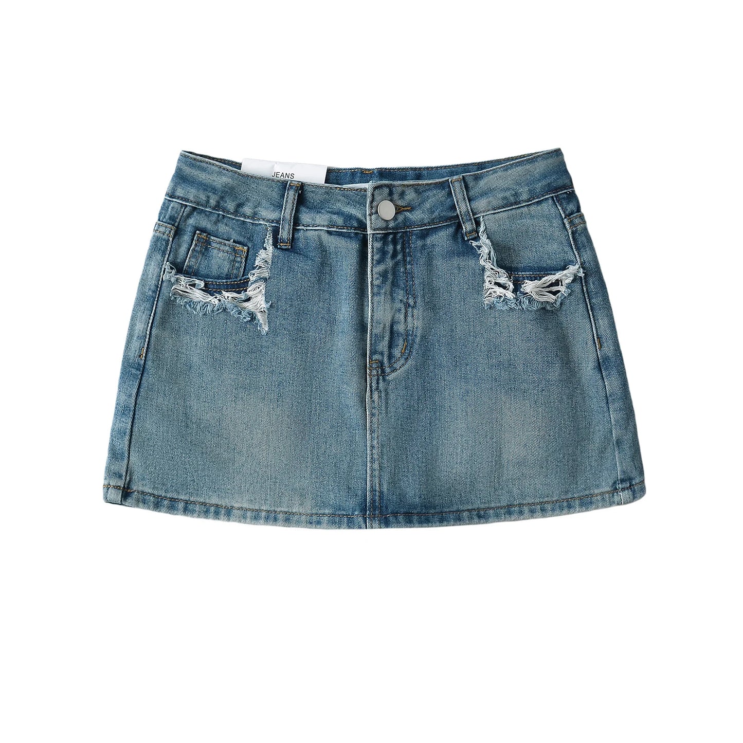 Mini skirts for women high waisted denim skirt black distressed jeans skirts womens 2024 Summer clothes blue jean skirts ripped