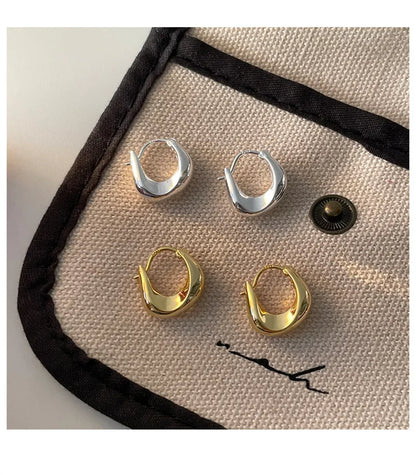 925 Sterling Silver Earrings for Women Ear Hoop Versatile Sweet Girl Fashion Jewery New Year Gifts Accessories