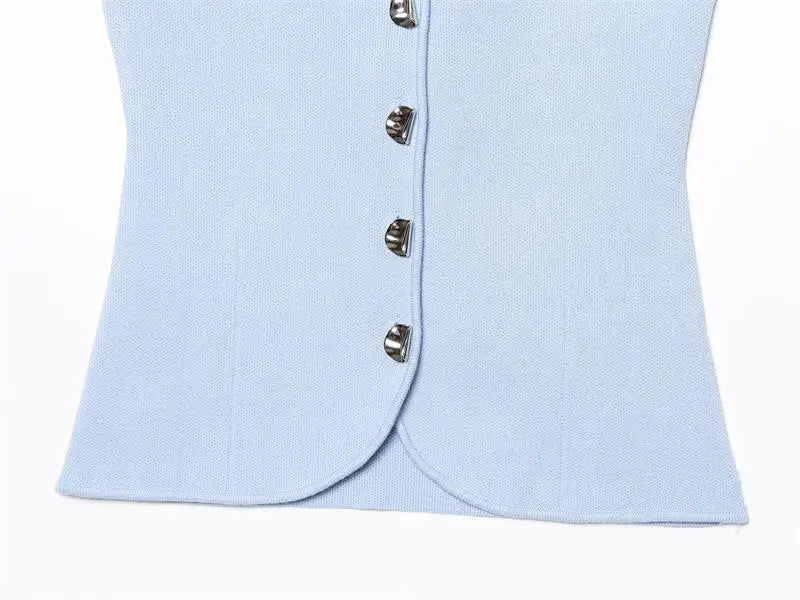 Women's 2025 New Summer Tops Chic Elastic Slim Elegant Holiday Women's Tops Summer Street Fashion Youth Tank Tops