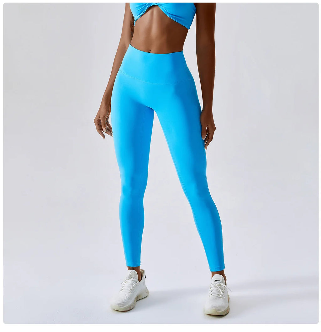 Women's Yoga Pants Nude Feeling Running Speed Dry Buttock Lifting Fitness Pants High Waist Tight Gym Push-Up Sweat Pants