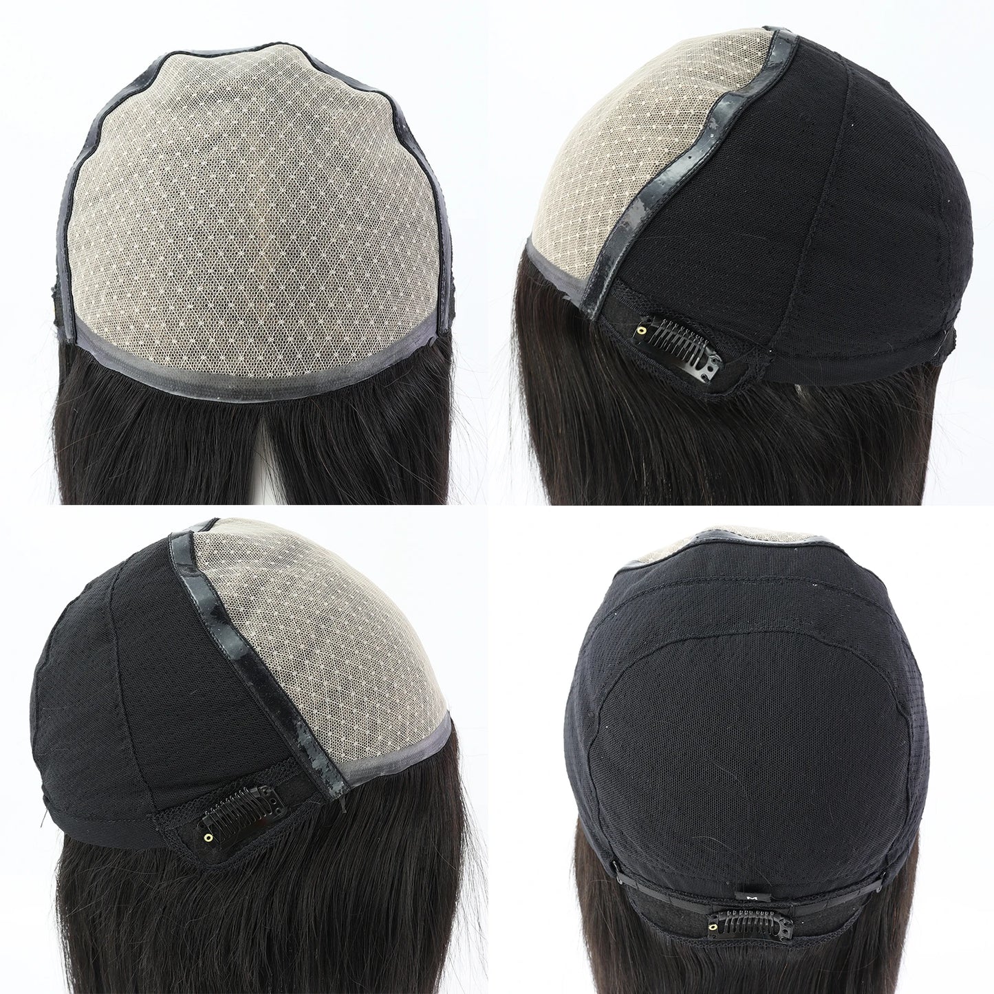 6x6“ Silk Top Full Lace Wig with PU front Real Virgin European Human Hair Wig for Women Silk Base with Elastic Net Wear to go