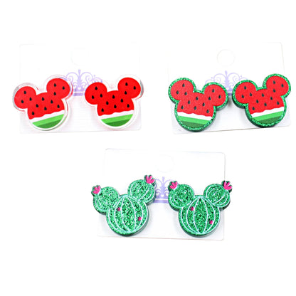 ST065 Acrylic Caterpillar Dangle Earrings Summer Earrings Glitter Acrylic Earrings