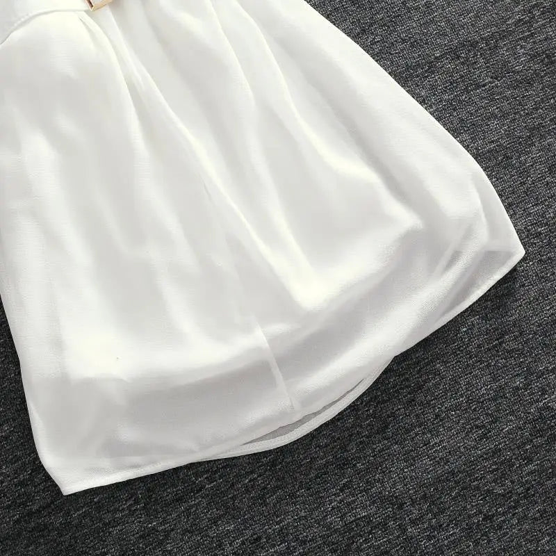 Female Dresses 2024 Chic and Elegant Pretty Clothing Chiffon Blazer Women's Dress Satin Silk White Formal Occasion X Fashion Y2k