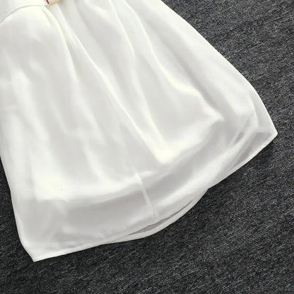 Female Dresses 2024 Chic and Elegant Pretty Clothing Chiffon Blazer Women's Dress Satin Silk White Formal Occasion X Fashion Y2k