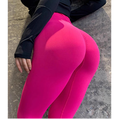 Women's Fitness Yoga Pants New High Waist and Waist Lifting Hip Fitness Pants Women's High Elasticity Speed Drying Tight Sports