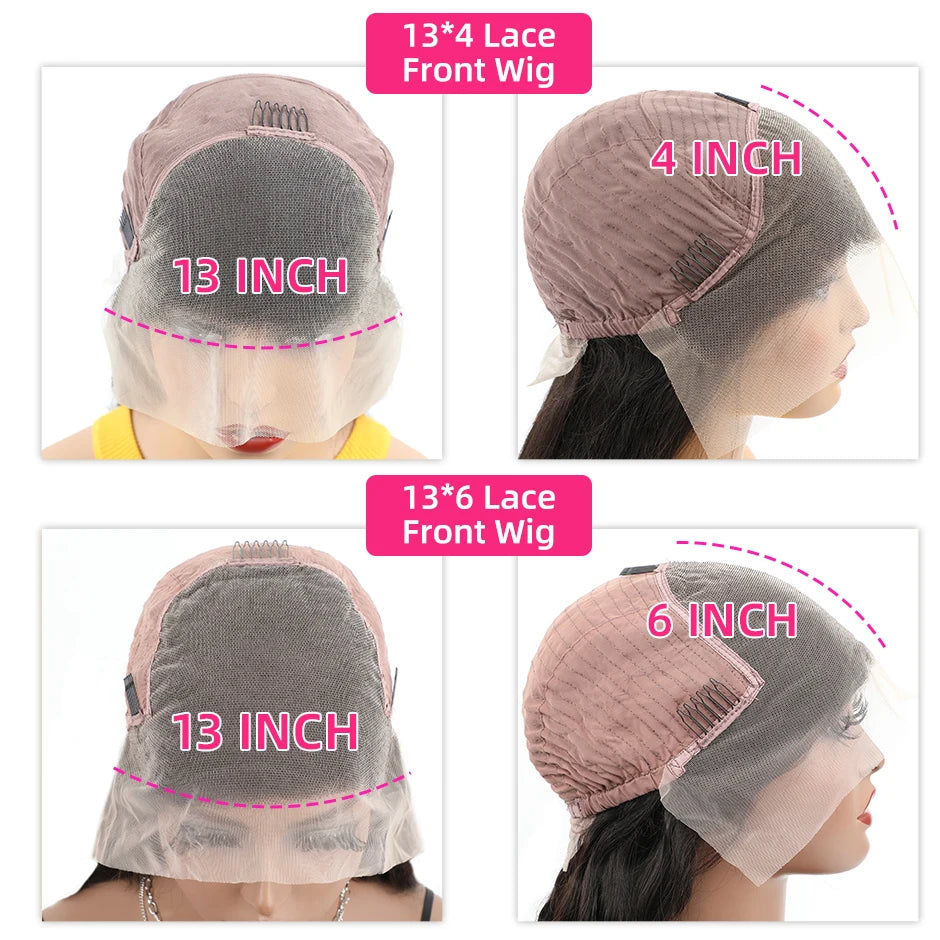 YAWAWE Hair Water Wave 13x6 HD Lace Frontal Wigs Brazilian Wigs 100% Human Hair For Women Deep Curly Wigs preplucked Precut