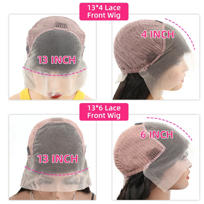 YAWAWE Hair Water Wave 13x6 HD Lace Frontal Wigs Brazilian Wigs 100% Human Hair For Women Deep Curly Wigs preplucked Precut