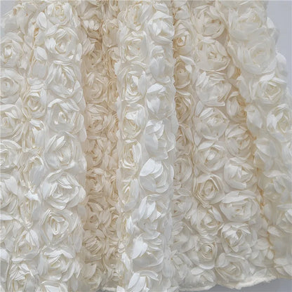 Skirt for Women 2025 Summer Versatile Three Dimensional Flower Mid-calf Skirt High Waist Big Swing Fashion A-line Long Skirts