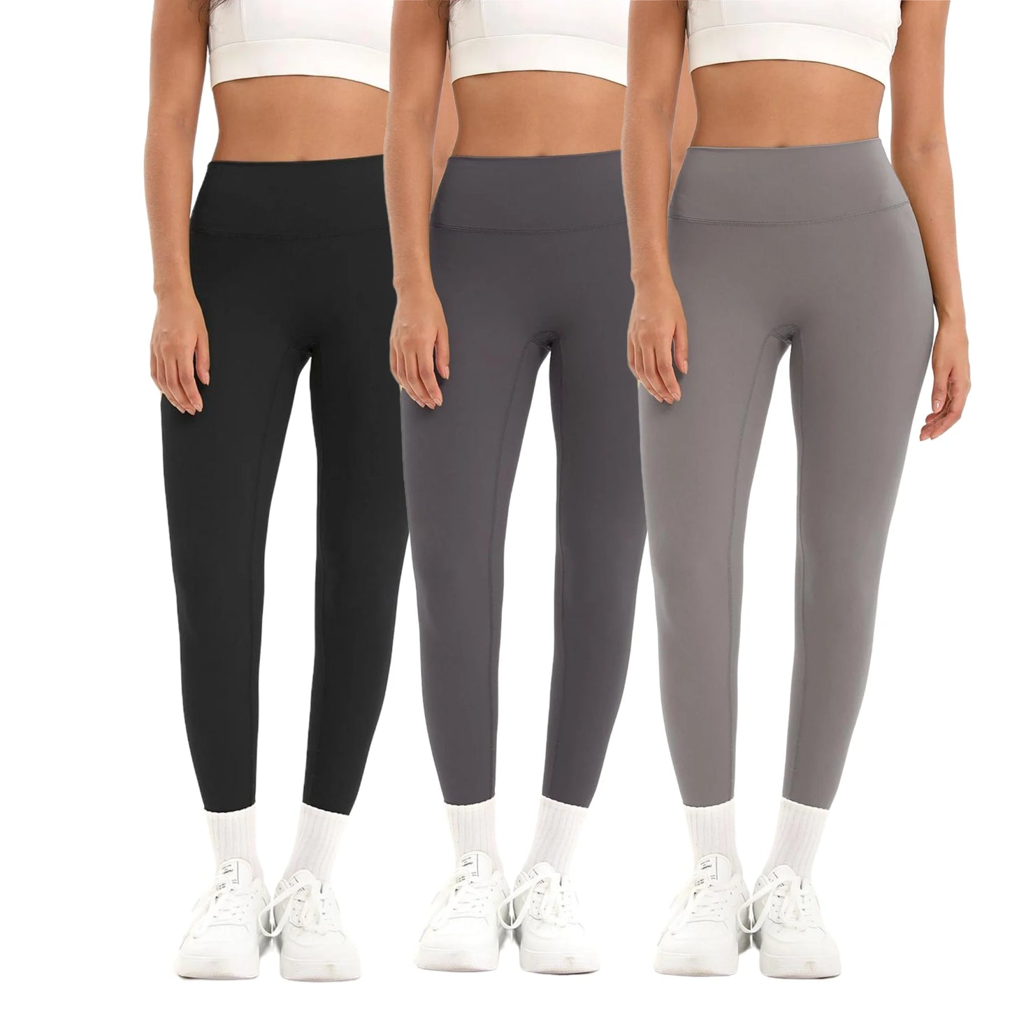 Solid Color Seamless Yoga Pants High Waist Fitness Sport Legging Women Stretchy Gym Workout Tights Running Pants