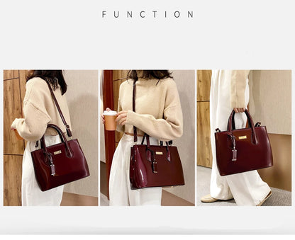 Women Handbags High Quality Patent Leather Women's Bag Fashion Shoulder bag Luxury Tote bag+card package Designer Messenger Bags