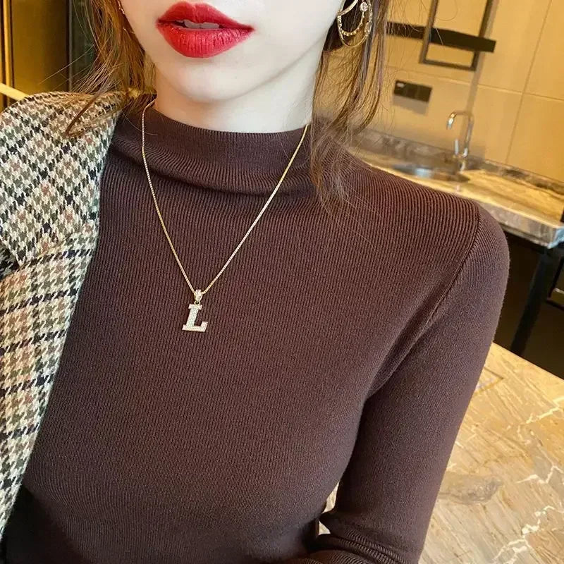 Tops Woman Trending Clothing Polyester Long Sleeve T Shirt for Women Autumn Winter Korean Reviews Many Clothes Emo Cheap Style