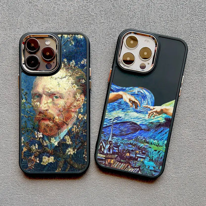 Art Painting Silicone Phone Cases For iPhone 11 12 13 14 15 Pro Max 15 14 Plus X XS XR 7 8 Plus SE 2020 Shockproof Case Cover