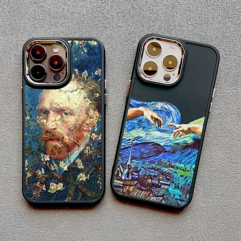 Art Painting Silicone Phone Cases For iPhone 11 12 13 14 15 Pro Max 15 14 Plus X XS XR 7 8 Plus SE 2020 Shockproof Case Cover
