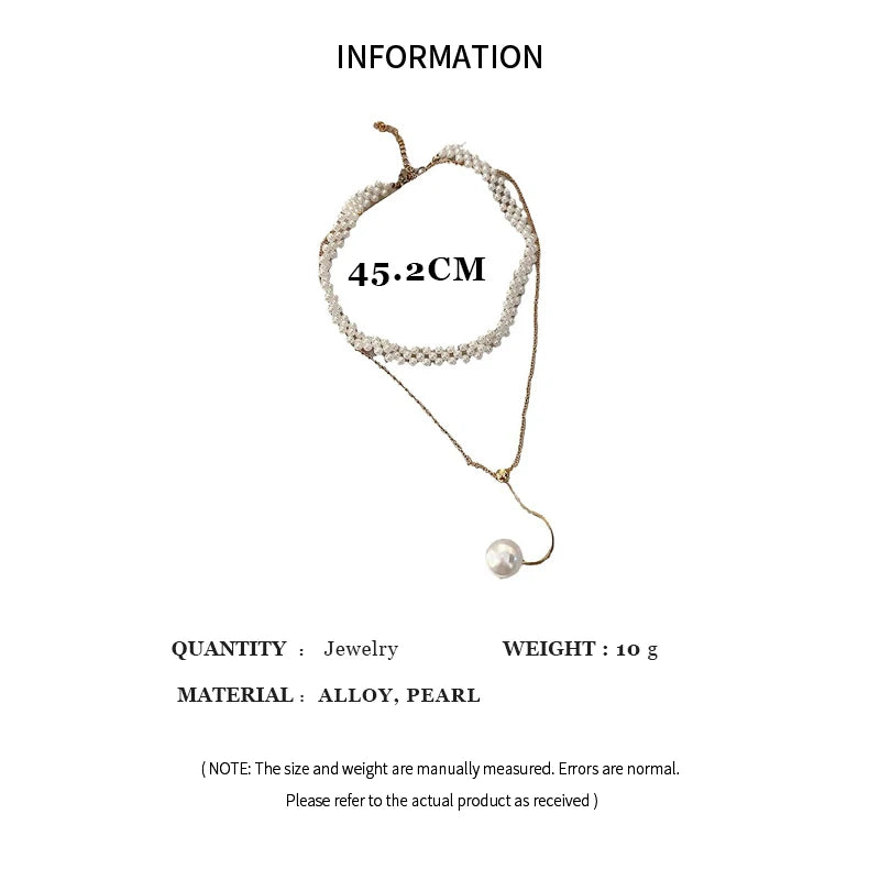 Imitaition Pearl Necklace for Women Simple Fashion Collarbone Chain White Choker Necklaces Designer Wedding Jewelry Wholesale