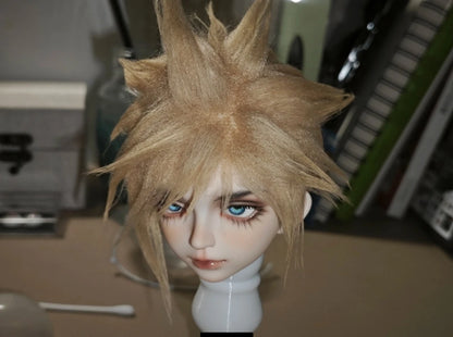 D09-P389 children handmade toy   1/12 1/8 1/6 1/4 1/3 MSD bjd doll wig red blue pink black DIY long straight hair 1pcs