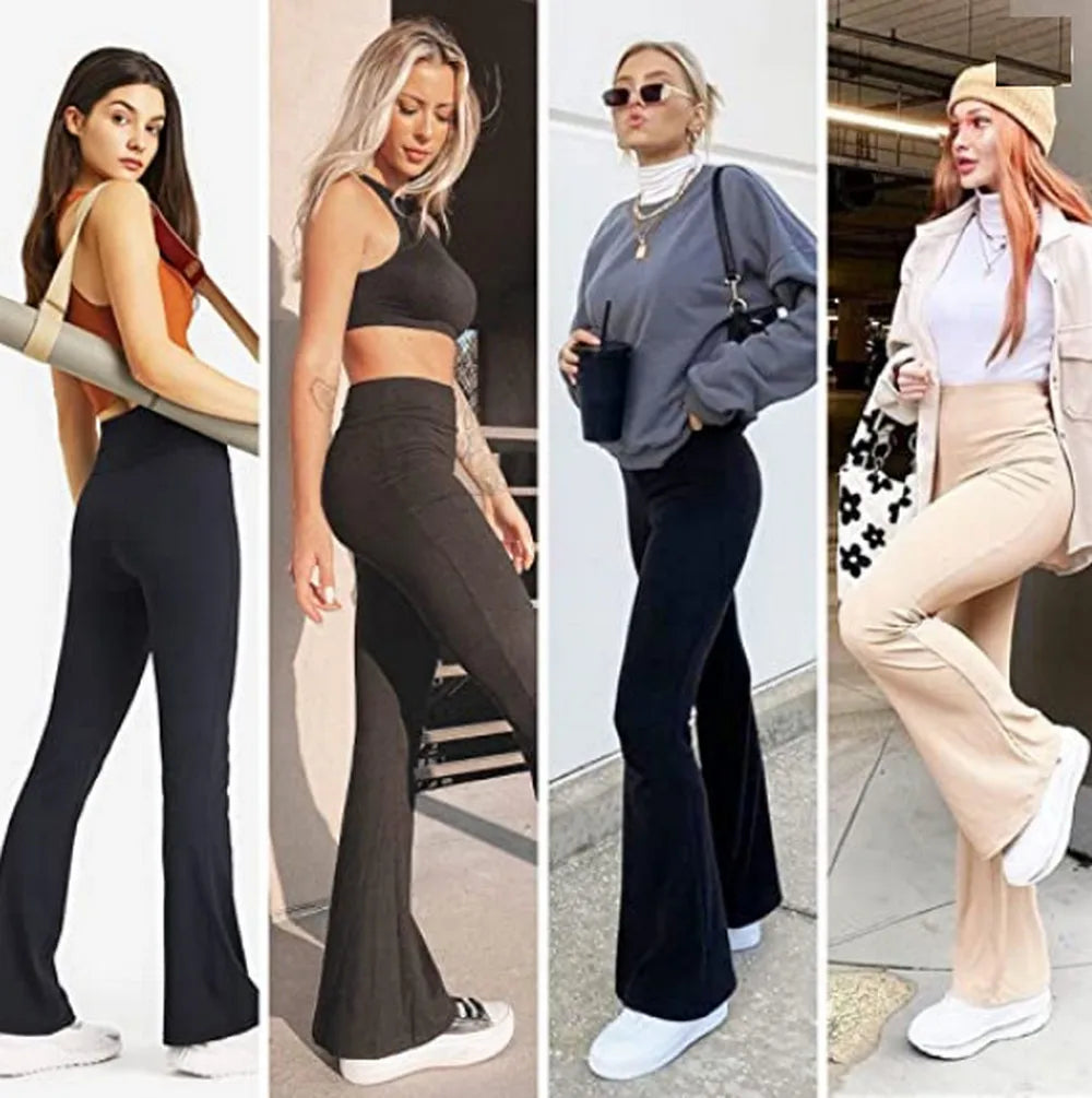 Women's  Flared leg Yoga Leggings Pants for Women High Waisted Buttery Soft Bootcut Leggings Yoga Work Casual
